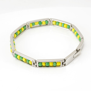 Pulsera <span class=keywords><strong>de</strong></span> Acero Inoxidable Chapada en Oro <span class=keywords><strong>de</strong></span> 18k al por Mayor, Siete Potencia, Pulsera Africana <span class=keywords><strong>de</strong></span> las Siete Potencias, Santería - Product Image 3