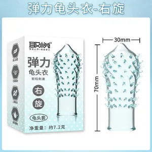 QUYUE Crystal Spike Set para hombres Dragon Beard Gun Point Turtle Head Ropa Time Delay Pene Ejercicio-Mingli Trading Co. LTD.