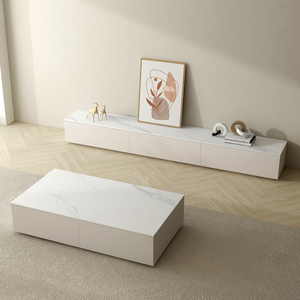 Table basse en <span class=keywords><strong>dalle</strong></span> <span class=keywords><strong>de</strong></span> roche avec rangement, ensemble meuble TV moderne en bois, meuble <span class=keywords><strong>de</strong></span> salon, unité TV - Vente en gros - Product Image 2
