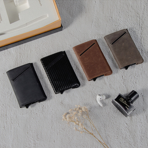 Casekey Best Seller Slim <b>Men</b> Business Leather Mini Smart <b>Wallet</b> <b>RFID</b> Blocking Card Holder Pop up <b>Wallet</b> With Front Pocket - Product Image 4