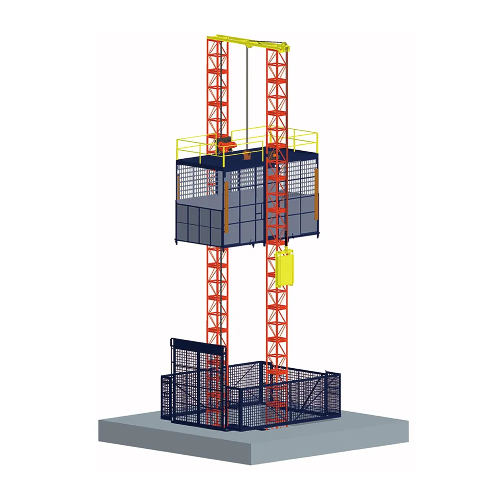ZK Hoist in building rack   pinion hoist hoist for construction materials and passengers construction lift