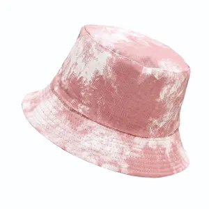 男女通用定制3D刺绣100% 棉斜纹盆水桶帽帽子，带闪亮的缎面内衬和标志