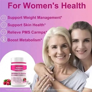 Capsules Probiotiques pour Femmes Équilibre du pH Flore Saine Suppléments Probiotiques Capsules Probiotiques Vaginales avec Canneberge D-mannose - Product Image 5