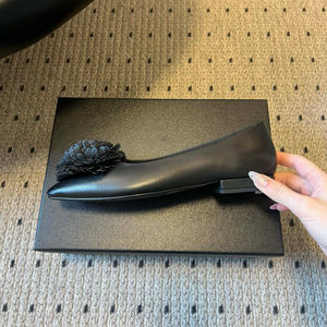 2026 Ballerines plates à fleurs 3D, Ballerines à talon bas, Ballerines plates grandes tailles, Ballerines plates en peau de mouton, Chaussures de créateur haut de gamme, Chaussures pour fêtes et mariages - Product Image 4