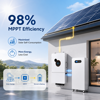 Système d'énergie solaire hybride 12 kW conforme à la norme UL1741, solution de stockage d'énergie avec batterie au lithium 16 kWh, phase partagée 120 V/240 V