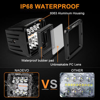 GESLLA 40W Offroad Truck Work Barra de luz LED 3 4 7 12 20 pulgadas Blanco cálido 22 32 42 52 Cubo 12D Offroad Led Light Wrangler Accord