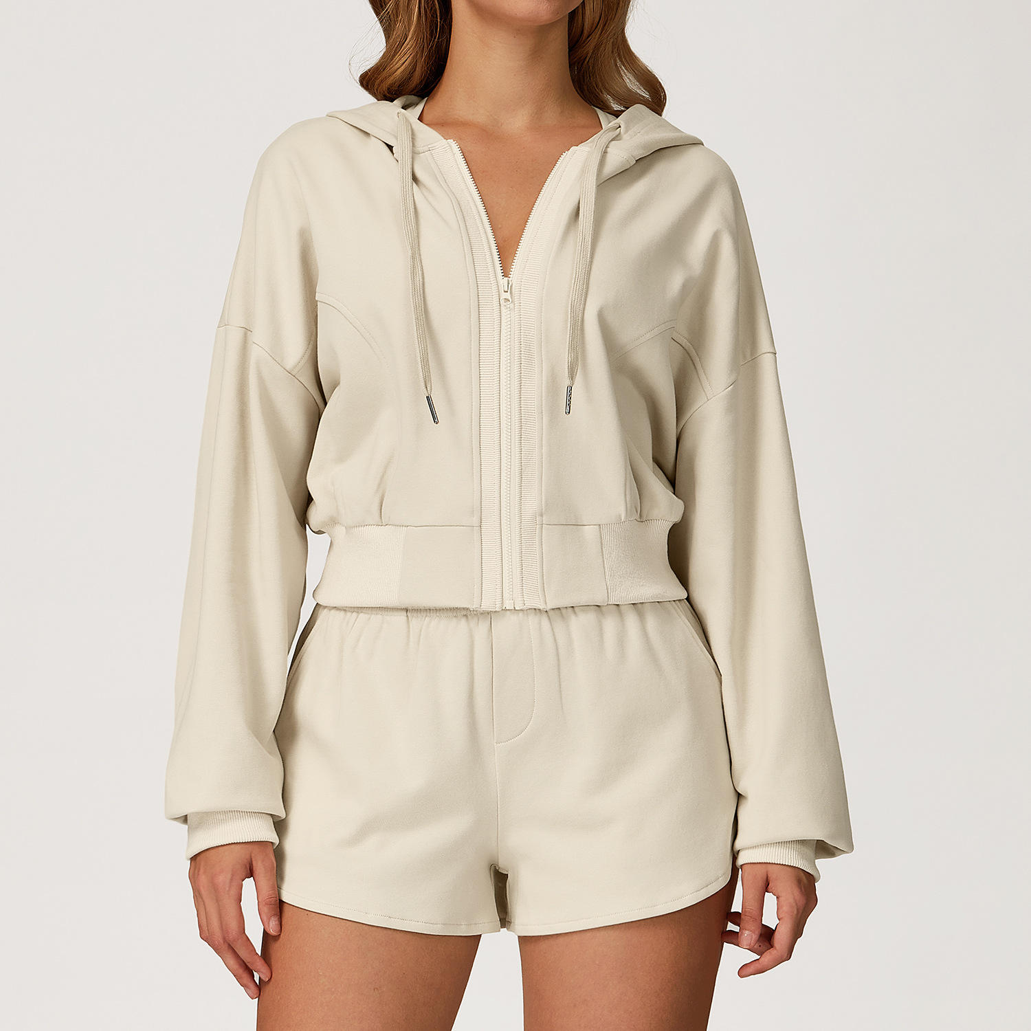 2044 Sweatshirt &amp; 2044 Shorts - Oatmeal Apricot