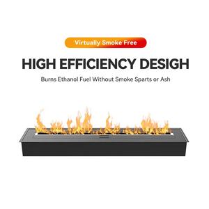 Cheminée sans fumée moderne pour la maison, en acier, au bioéthanol, pour usage intérieur, cheminées linéaires au bioéthanol - Product Image 5