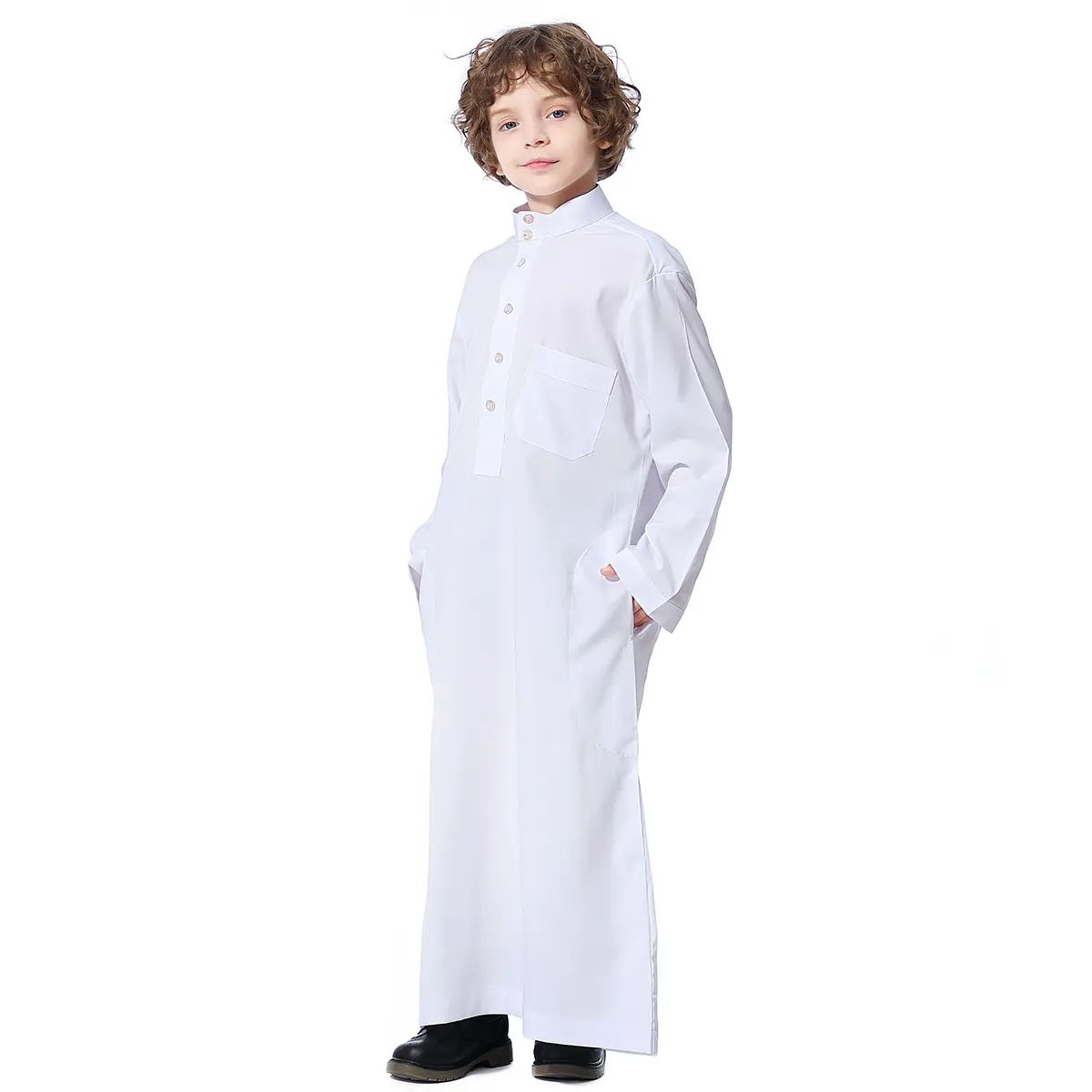 Venta al por mayor tradicional islámica Thobe para niños de Oriente Medio Al Daffah Thobe marroquí Jubba niños Thobe