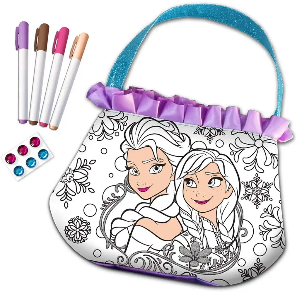 Color your own bag Spark your child's creativity and imagination with this cool DIY kit with 4 colored markers and cool designs