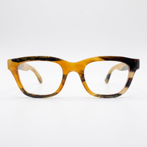 Gafas de Sol de Cuerno de Buey Natural con Técnica de Empalme de Materiales Orgánicos, Forma Moderna y Elegante, y Opción de Logotipo Personalizado - Product Image 1