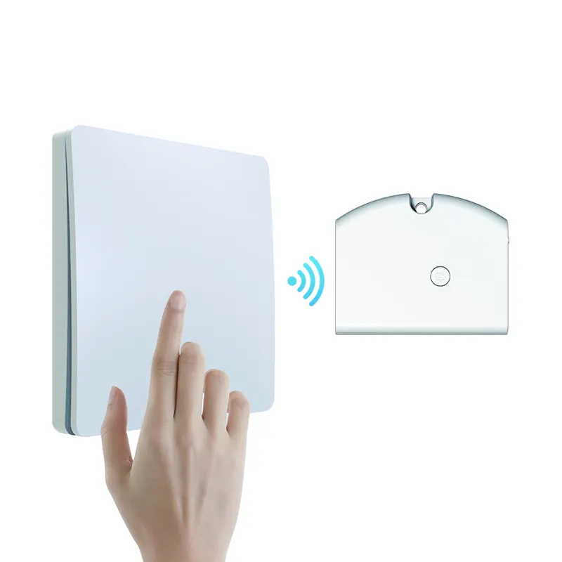 Wireless Remote Control Smart Light Wall Switch Battery Powered 1 Gang Ip65 Waterproof with Breaker Controller RF 433mhz CN;GUA