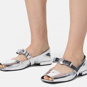 Colori tinta unita da donna <span class=keywords><strong>sandali</strong></span> aperti a punta quadrata da donna <span class=keywords><strong>con</strong></span> cinturino causale a metà arco pump da ufficio scarpe di seta piatte da donna - Product Image 2