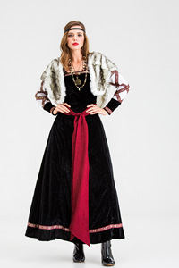 Costume de <span class=keywords><strong>Viking</strong></span> foncé pour adulte Costume de <span class=keywords><strong>Viking</strong></span> Raider médiéval de grande taille pour <span class=keywords><strong>femme</strong></span> - Product Image 5