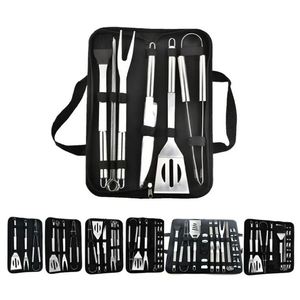 Accessoires de cuisine, outils, pince à nourriture, fourchette, 3/5/7/9 pièces, outils de barbecue en acier inoxydable, ensemble d'ustensiles de cuisine pour le camping - Product Image 2