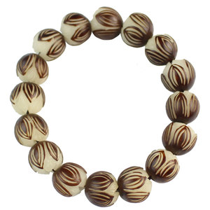 Bodhi Seed <b>Bracelet</b> Carved Lotus Pattern White Jade Prayer Beads Unisex Jewelry Gift Hangzhou Origin PTG08 - Product Image 5