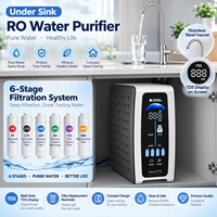 Filtre à eau potable pour usage domestique et hôtelier, purificateur RO 6 étapes, autonettoyant, certifié NSF, réservoir 5L, osmose inverse compacte