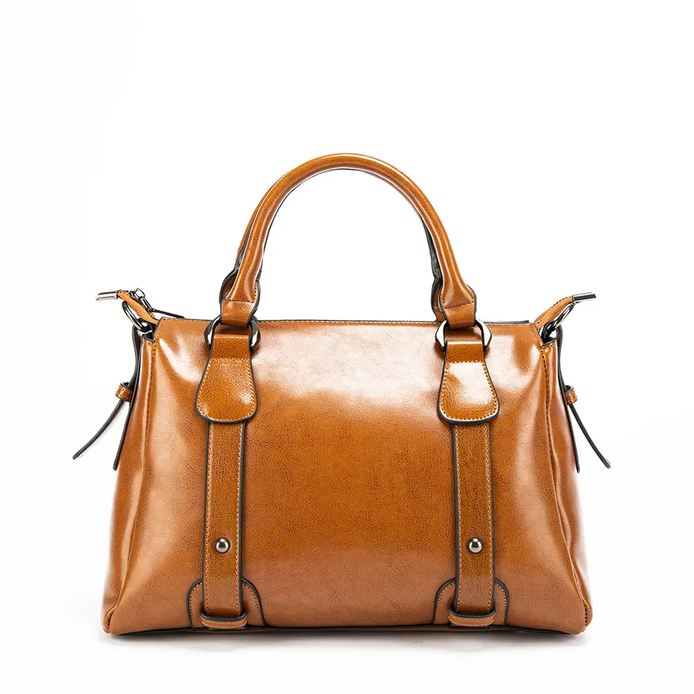 New Fashion Leather Women's Bag Simple Portable Cowhide Leather Lady Cross Bag