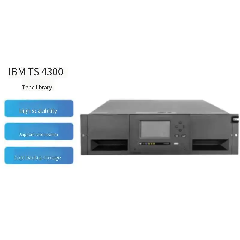 Custodia principale della libreria a nastro IBM TS4300 archiviazione dati sicura a lungo termine * unità a mezza altezza da 2 la 8