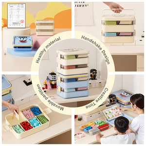 UFORU Boîte de <span class=keywords><strong>rangement</strong></span> de jouets pour enfants de la maternelle à impression personnalisée avec couvercle - Product Image 3