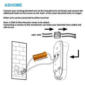 Sonnette de porte extérieure intelligente Tuya App, sécurité domestique intelligente, sonnette de porte WiFi, détection PIR, caméra, surveillance en temps réel, sonnette de porte vidéo intelligente - Product Image 6