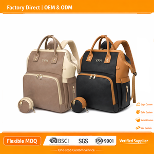 Mochila Pañalera Impermeable 4 en 1 con Logotipo Personalizable, para el Cuidado del Bebé, con Colgador para Botella y Compartimento Aislado - Product Image 1
