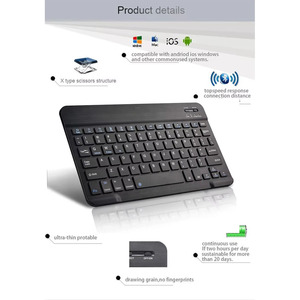 คีย์บอร์ดไร้สายขนาดเล็กแบบชาร์จไฟได้ทำจาก ABS บางแบบพกพา - Product Image 6