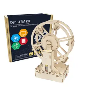 Kit de construction de grande roue en bois massif, pour adultes, adolescents et enfants, jouet à tige éducative garçons et filles