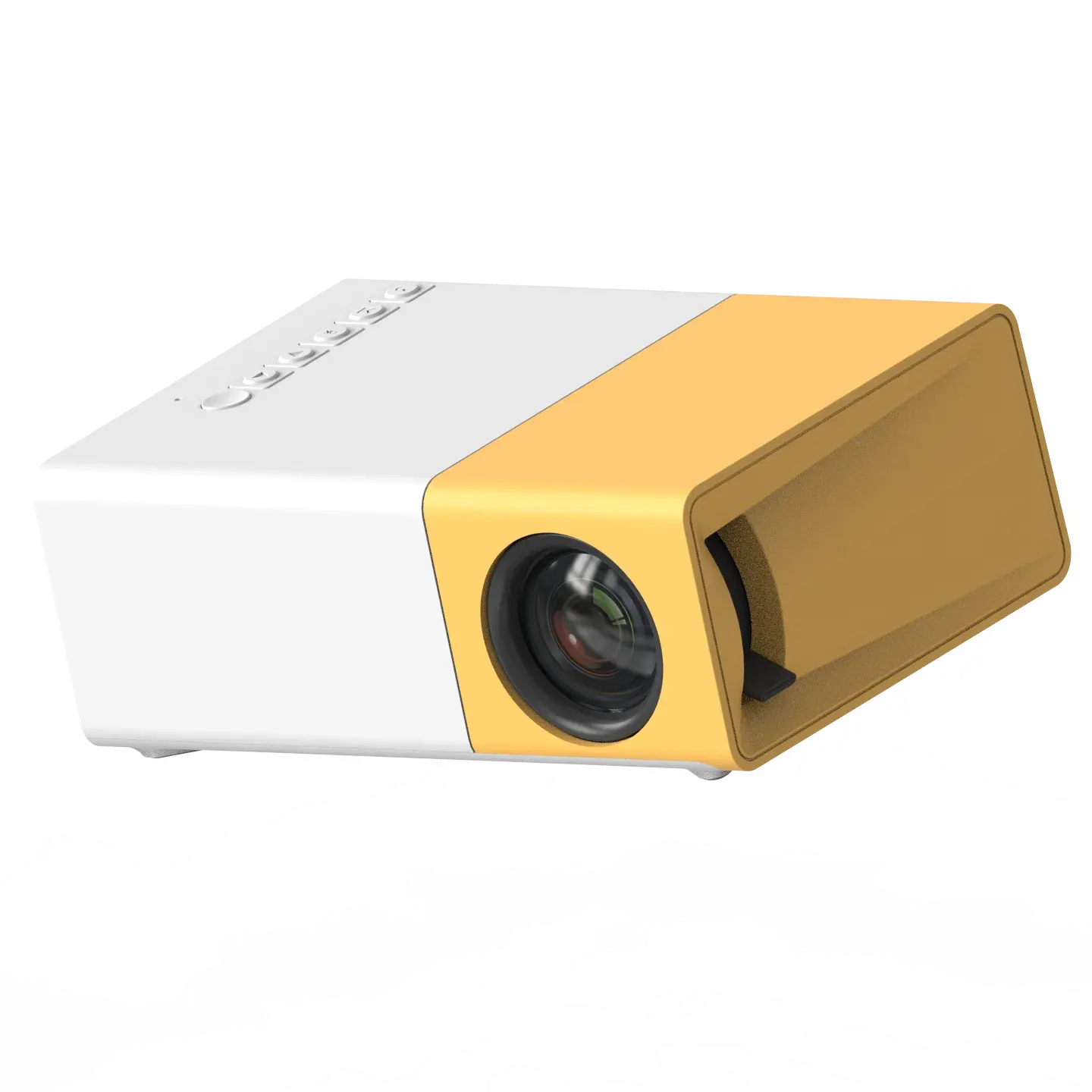 Mini 4K Proyector de video de alta calidad Lente Haz Versión multimedia Voltaje de potencia portátil YG300 Mini proyector