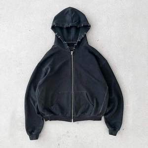 Custom Blank Black 450gsm Streetwear Washed Hoodies Designer <strong>Clothes</strong> <strong>Men</strong> Vintage Distressed Acid Wash Y2k Pullover Hoodie <strong>Men</strong> - Product Image 2