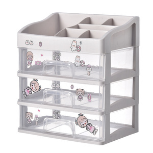 <b>Drawer</b> Style Cosmetic <b>Storage</b> Box With <b>Drawers</b> <b>Plastic</b> Makeup Organizer For Desk Skincare <b>Storage</b> 3 Sizes Available - Product Image 4