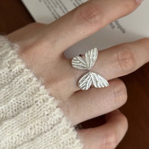 Anillo de Mariposa de Plata de Ley S925, Anillo Abierto para el Dedo Índice, Joyería Unisex, Regalo - Product Image 3