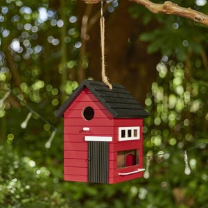 Pajarera de madera con decoración creativa para pájaros pequeños con cierre de botón de registro colgante a precio mayorista - Product Image 6