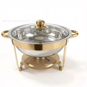 Stainless Steel Food <b>Warmer</b> Circular 500-1500W Hotel <b>Buffet</b> Stove - Product Image 3