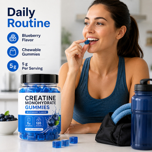 Private Label Adult Creatine Monohydrate Sports Nutrition Electrolyte 5000mg Pump It Micronized <b>Gummy</b> <b>Candy</b> Halal Certified 90 - Product Image 2