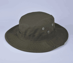 Chapeau de pêcheur unisexe en toile unie avec cordon de serrage, idéal pour le camping, la pêche, la randonnée, la jungle, le camouflage, les voyages et le quotidien - Product Image 3