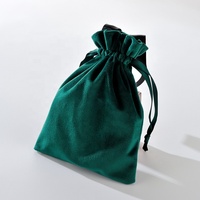 Pochette à bijoux en velours personnalisée écologique avec cordon de serrage, en tissu suédé double face, estampage argenté, pour rangement de colliers et lunettes