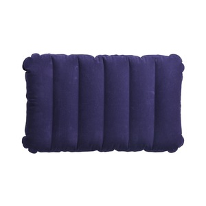 Flocked Inflatable Pillow Square Lumbar Support For Office Travel Dark Blue 48 Silk Thickness Inflatable Cushion - Product Image 5
