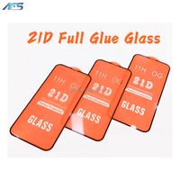 Protection d'écran en verre trempé 9H 21D de haute qualité, couverture intégrale, étanche, 99% transparente, anti-huile pour téléphone portable