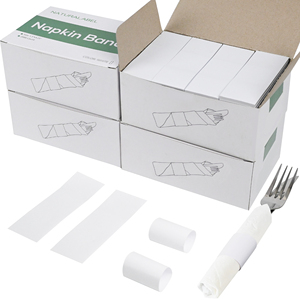 Lightweight Eco Friendly BPA Free <b>Thick</b> Sturdy Easy Tear White Paper Wristbands 1.5x4.25 Inch Disposable Event Identification - Product Image 5