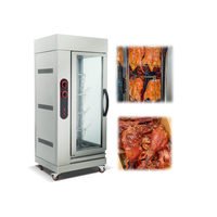 Four Rotatif Gaz/Électrique à Porte Unique pour Rôtir Porc, Canard, Poulet, Poisson – Rôtissoire Fumoir Gril Professionnel pour Viande et Saucisses
