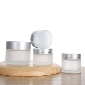 Sang Trọng 50G Frosted Bao Bì Mỹ Phẩm Vòng Pomade Container UV Vàng Bạc Cap Kem Lọ Thủy Tinh <span class=keywords><strong>50Ml</strong></span> - Product Image 3