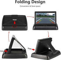 Venta caliente 5 pulgadas HD plegable vista trasera SISTEMA DE Monitor de respaldo VA LCD coche Video Monitor USB CarPlay ayuda más segura para autobús camión
