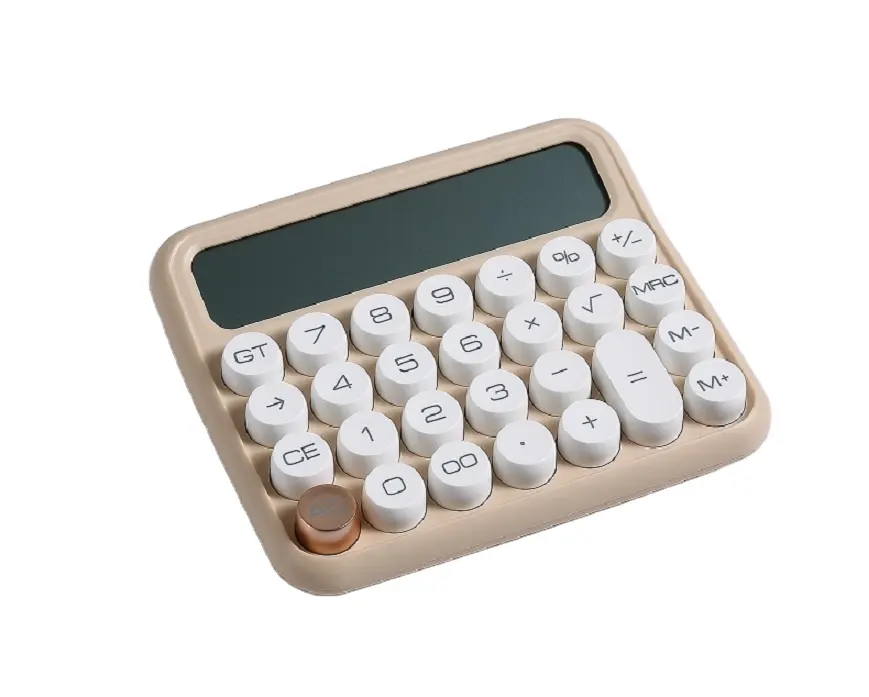 Calculadora eletrônica colorida, calculadora lcd colorida para escritório e sala de trabalho