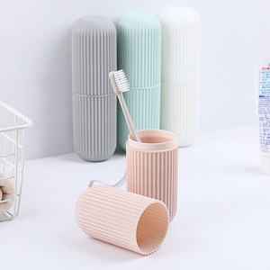 Support de <span class=keywords><strong>Brosse</strong></span> à Dents de Voyage Pratique avec Gobelet de Lavage, Ensemble Tasse à Brosser et à Rincer en Plastique, Boîte de Rangement pour Brosses à Dents pour la Vente en Gros - Product Image 4