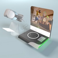 Support d'affichage pour lunettes AR en acrylique personnalisé en usine avec lumière LED, support de casque VR en plexiglas pour magasin de marque, magasin de détail