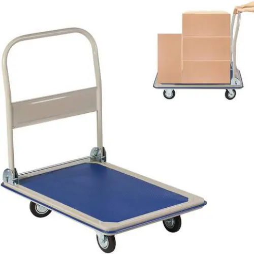 Push Cart Dolly Flatbed Platform Hand Truck 330LBS Vouwen Bewegende Dolly Winkelwagen