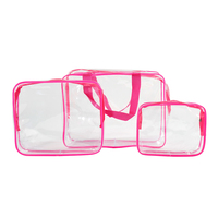 Sac cosmétique transparent en PVC imperméable avec fermeture éclair, idéal pour la gym et la natation (vente en gros)