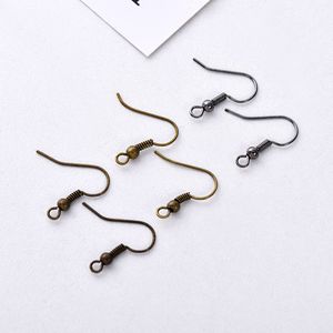 Ganchos para pendientes con resorte y bolas, color dorado, grandes, accesorios de joyería DIY para mujer, cierres metálicos - Product Image 1