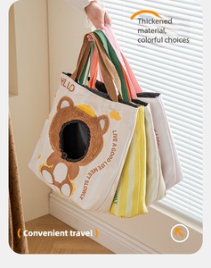 Trasportino per <span class=keywords><strong>Gatti</strong></span> Portatile per Tutte le Stagioni con Tracolla, in Tela Traspirante, Grande Capacità, Design Visibile, per Uso Esterno - Product Image 3